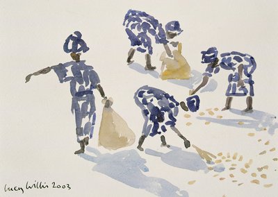 Clearing Leaves, Senegal by Lucy Willis